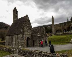 Although St Kevin's church is popularly called the Kitchen as its Bell tower's shape resembles a kitchen chimney, no food was ever cooked here Although St Kevin's church is popularly called the Kitchen as its Bell tower's shape resembles a kitchen chimney, no food was ever cooked here.